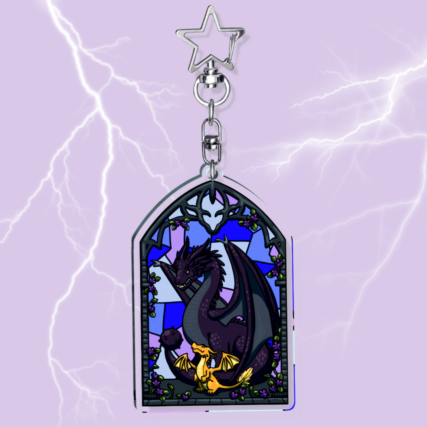 Pendientes y Llavero - Tairn y Andarna (Alas de sangre)