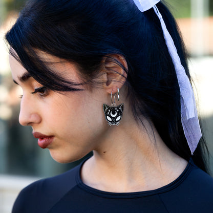 Pendientes - Gato B&W
