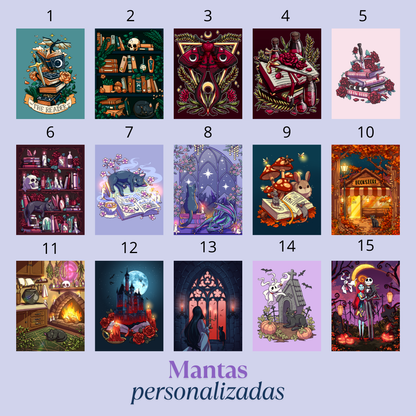 Manta (Diseño y tamaño a elegir) (PREVENTA) (leed descripción)