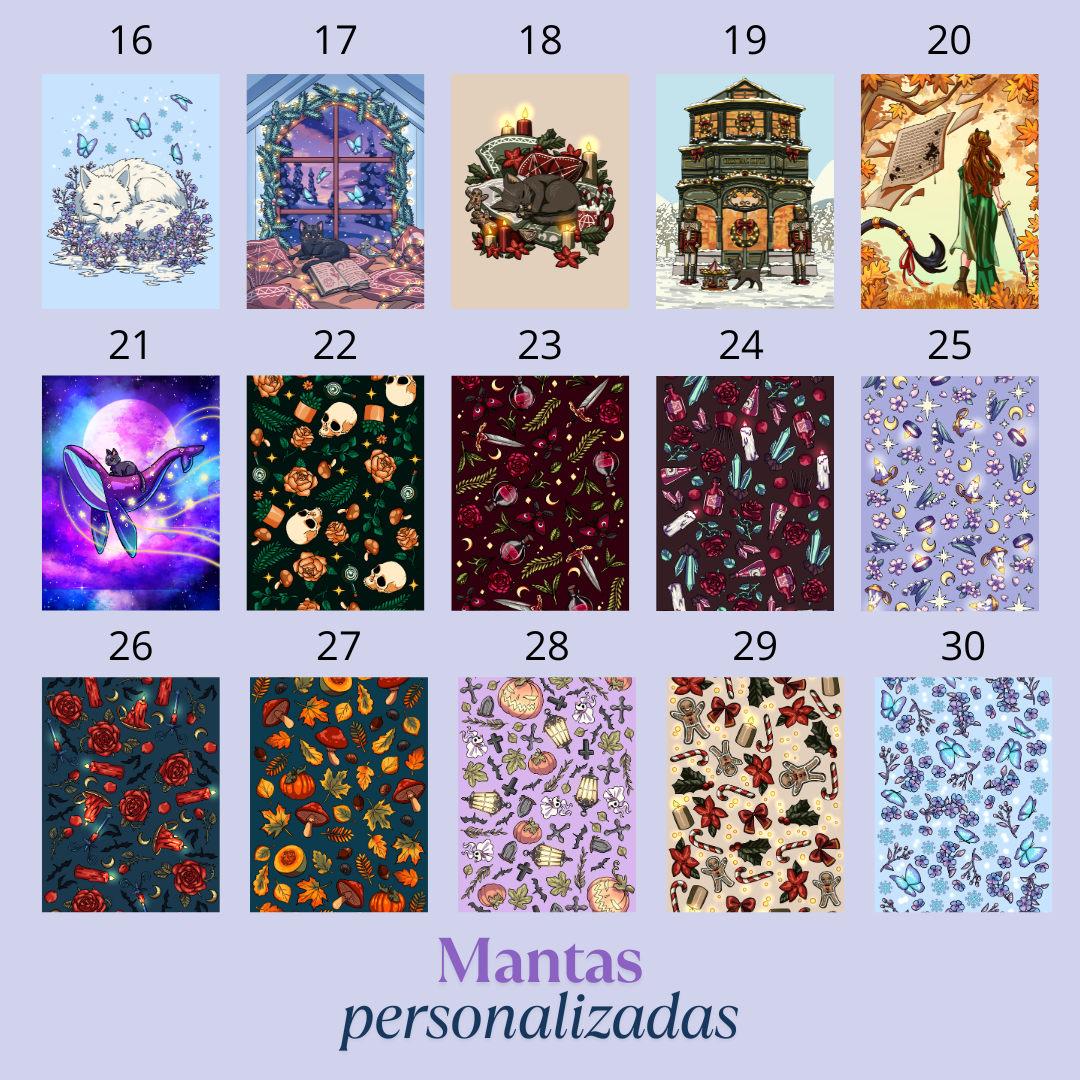 Manta (Diseño y tamaño a elegir) (PREVENTA) (leed descripción)